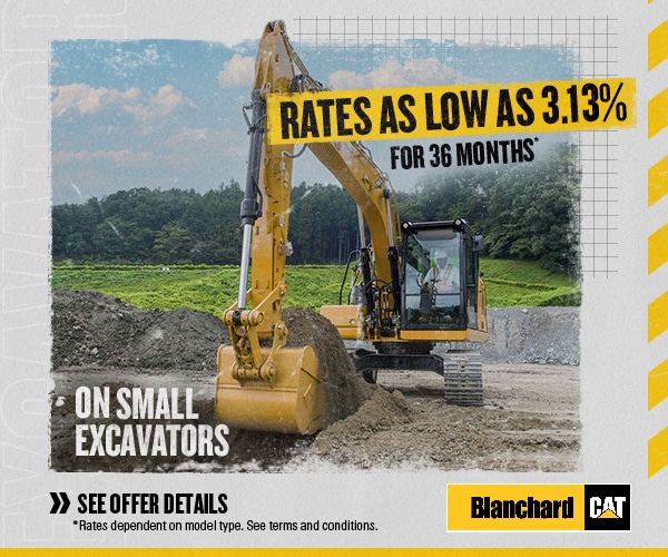 Small Excavators with Rates as Low as 3.13% for 36 Months*